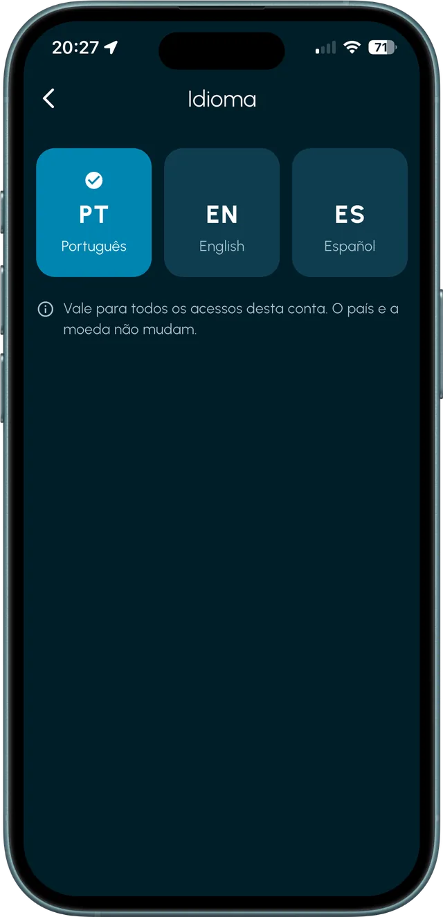 Português, inglês e espanhol